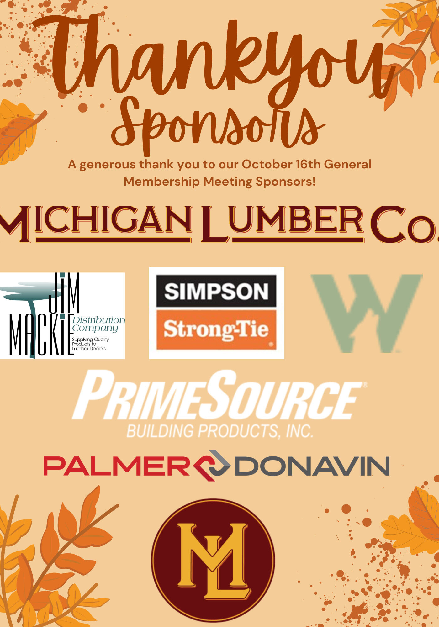 10:16 MI Lumber Sponsors